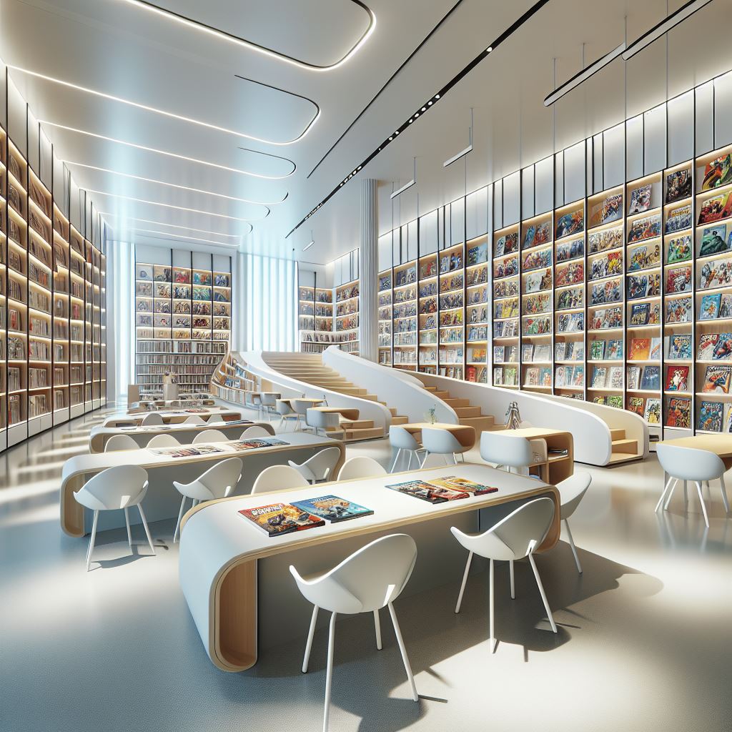 Salle de consultation de la bibliothèque Georges Remi