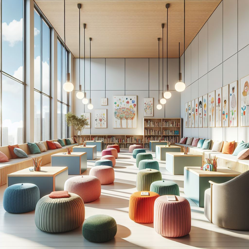 Espace de détente de bibliothèque Lucie Aubrac